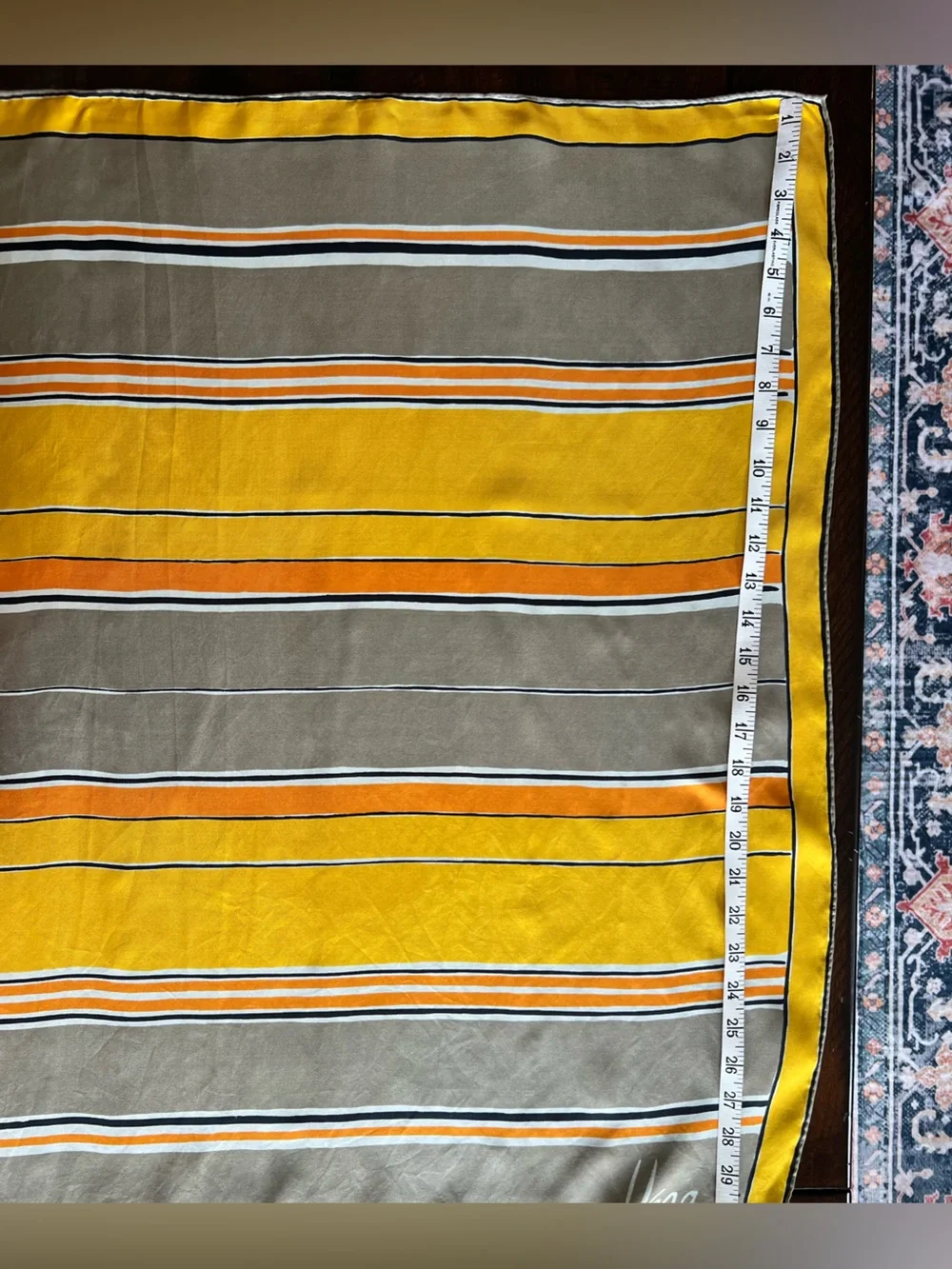 Vintage Vera Neumann Ladybug Scarf Mod Stripe 32”
